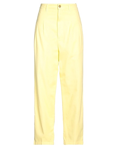 ALYSI Casual pants Yellow 100% Cotton