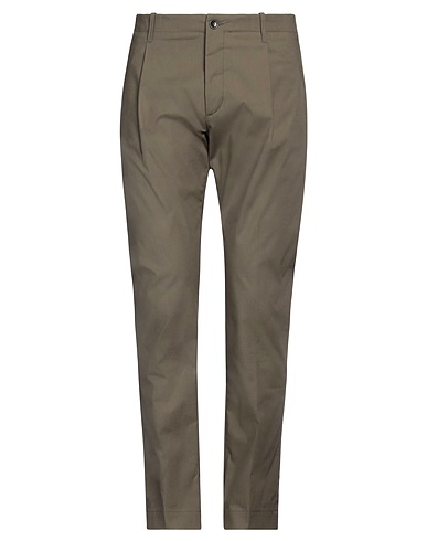 NINE IN THE MORNING Chinos Verde militare 98% Cotone, 2% Elastan