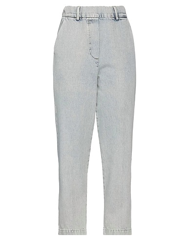 ALYSI Denim pants CRÈME Blue 100% Cotton