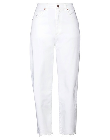 AVANTGAR DENIM by EUROPEAN CULTURE Casual pants White 93% Cotton, 5% Polyester, 2% Elastane