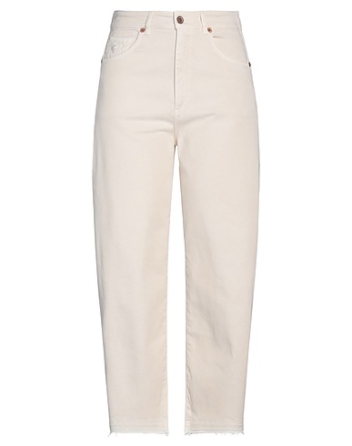 AVANTGAR DENIM by EUROPEAN CULTURE Casual pants Ivory 93% Cotton, 5% Polyester, 2% Elastane