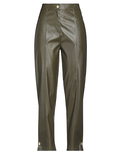 PINKO Pantalon Vert militaire 100% Polyester, Polyuréthane
