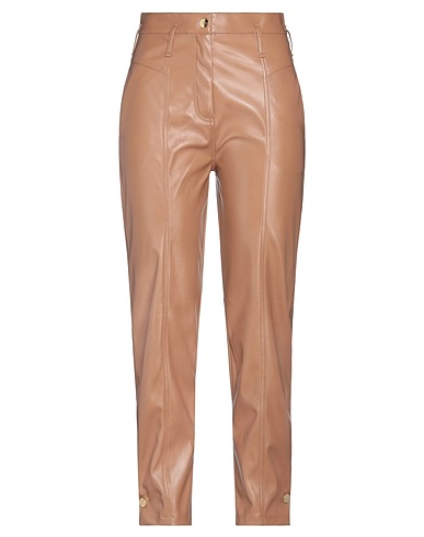 PINKO Casual trouser Brown 100% Polyester, Polyurethane