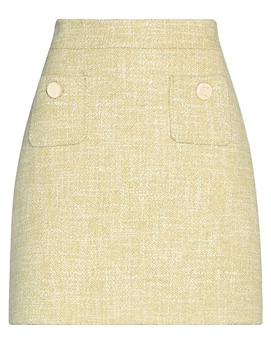 SANDRO Mini skirt Green 70% Wool, 30% Polyester