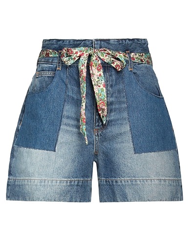 SANDRO Denim shorts Blue 100% Cotton