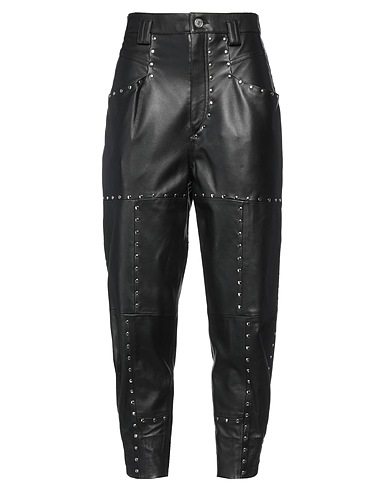 ISABEL MARANT Casual pants Black 100% Lambskin