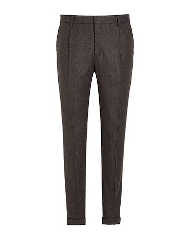 8 by YOOX Pantalón FLANNEL ESSENTIAL PLEATED CHINO PANT Carbón 60% Lana reciclado, 20% Poliéster reciclado, 15% Poliamida reciclado, 5% Otras Fibras