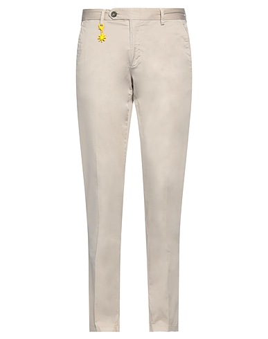MANUEL RITZ Casual trouser Light grey 98% Cotton, 2% Elastane