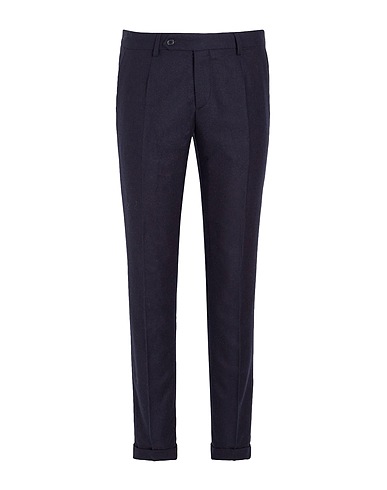 8 by YOOX Casual trouser FLANNEL ESSENTIAL CHINO PANT Midnight blue 60% Recycled wool, 20% Recycled polyester, 15% Recycled polyamide, 5% Other Fibres