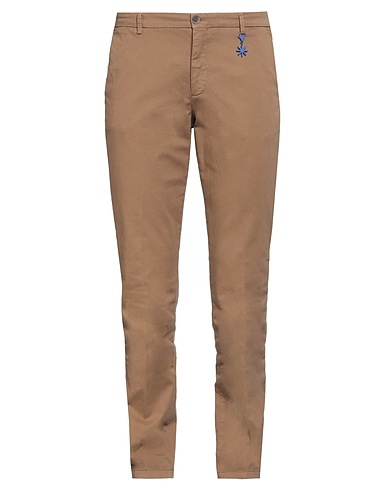 MANUEL RITZ Casual pants Khaki 97% Cotton, 3% Elastane