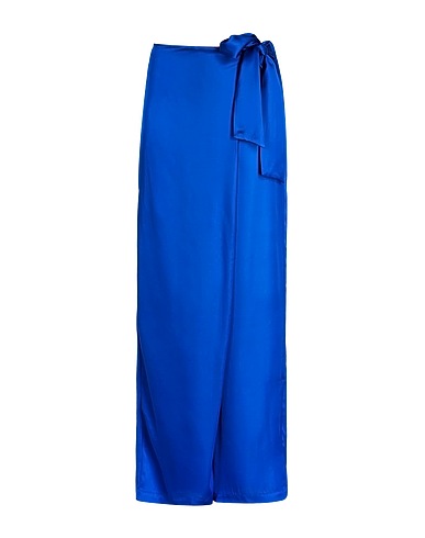 8 by YOOX Casual trouser VISCOSE WRAP WIDE-LEG PANTS
 Bright blue 100% Viscose
