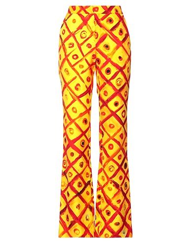 MOSCHINO Casual pants Yellow 100% Viscose