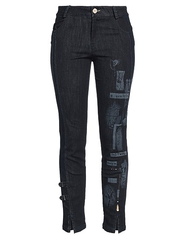 ELISA CAVALETTI by DANIELA DALLAVALLE Denim pants Blue 87% Cotton, 11% Polyester, 2% Elastane