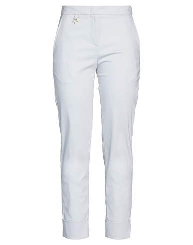 LORENA ANTONIAZZI Casual trouser Light grey 63% Cotton, 31% Polyamide, 6% Elastane