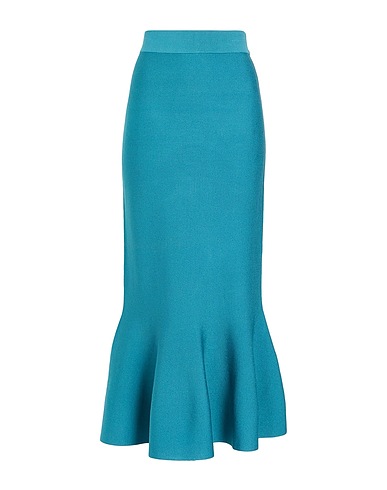 8 by YOOX Maxi Skirts KNIT MERMAID HEM LONG SKIRT Emerald green 55% Viscose, 43% Polyamide, 2% Elastane