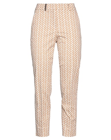 PESERICO Casual pants Beige 98% Cotton, 2% Elastane