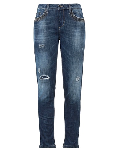 LIU •JO Denim trousers Blue 98% Cotton, 2% Elastane