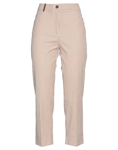 PESERICO Casual trouser Brown 93% Cotton, 4% Nylon, 3% Elastane