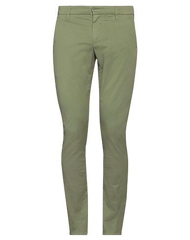 DONDUP Casual pants Sage green 96% Cotton, 4% Elastane