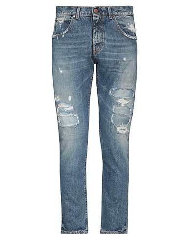2W2M Denim trousers Blue 100% Cotton