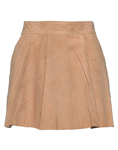ROSSOPURO Minigonna Beige 100% Pelle