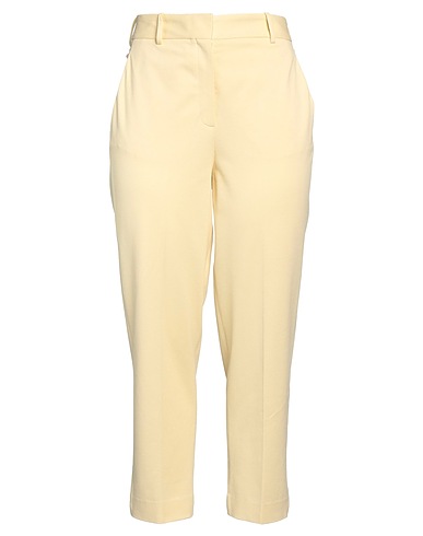 CIRCOLO 1901 Casual trouser Pastel yellow 97% Cotton, 3% Elastane