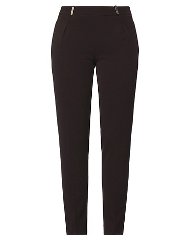 SIMONA CORSELLINI Casual pants Dark brown 52% Polyester, 43% Virgin Wool, 5% Lycra®