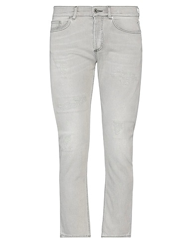 GRIFONI Denim trousers Grey 98% Cotton, 2% Elastane