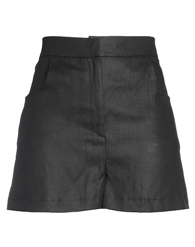 ACTUALEE Shorts & Bermuda Black 100% Linen