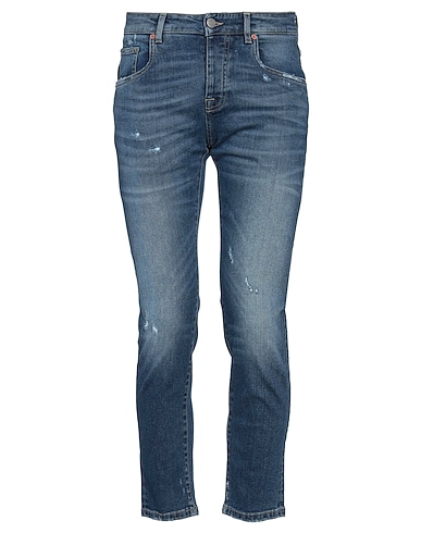 NO LAB Denim trousers Blue 99% Cotton, 1% Elastane