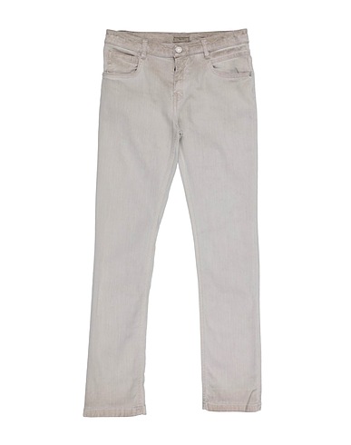 PAOLO PECORA Denim pants Light grey 97% Cotton, 3% Elastane
