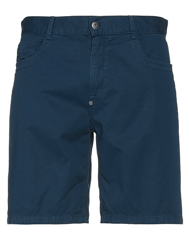 BIKKEMBERGS Shorts & Bermuda Blu notte 87% Cotone, 11% Lino, 2% Elastan