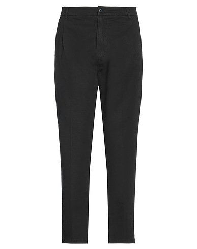 ..,BEAUCOUP Casual trouser Black 71% Cotton, 29% Linen