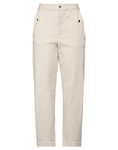 MERCI ITALIA Casual trouser Beige 98% Cotton, 2% Elastane