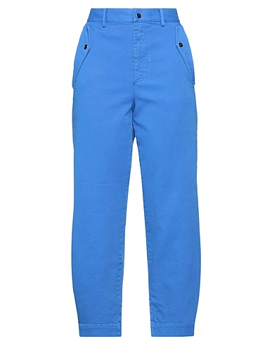 MERCI ITALIA Casual trouser Bright blue 98% Cotton, 2% Elastane