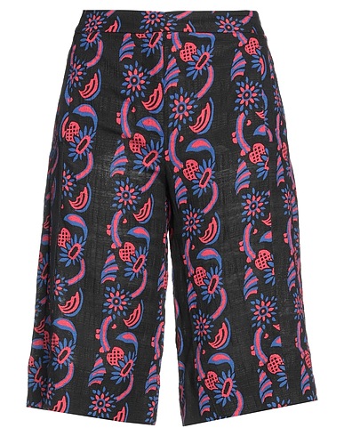 SONIA DE NISCO Shorts & Bermuda Black 60% Cotton, 40% Linen