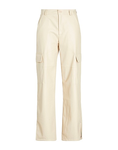 8 by YOOX Cargo CARGO PANTS Ivory 50% Polyester, 50% Polyurethane