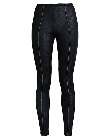 MATILDA LONGHENA Leggings Nero 60% Cotone, 35% Viscosa, 5% Elastan