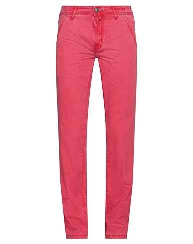 JACOB COHЁN Denim trousers Red 100% Cotton