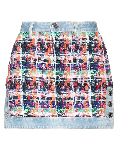 DSQUARED2 Mini skirt Blue 52% Polypropylene, 32% Cotton, 12% Polyester, 4% Polyamide, Elastane