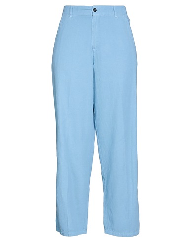 PENCE Casual trouser Sky blue 77% Cotton, 23% Linen