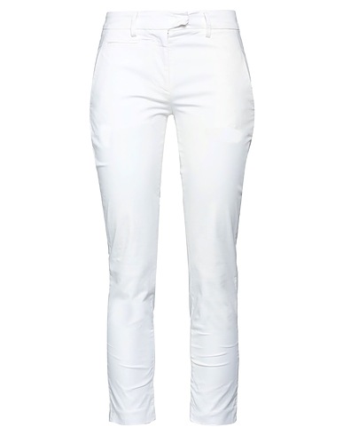 DONDUP Casual trouser White 96% Cotton, 4% Elastane