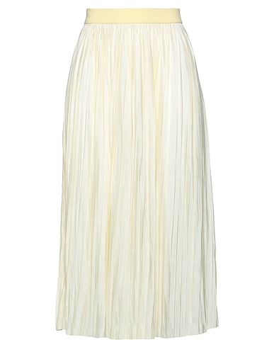 ROBERTO COLLINA Midi skirt Pastel yellow 100% Polyester