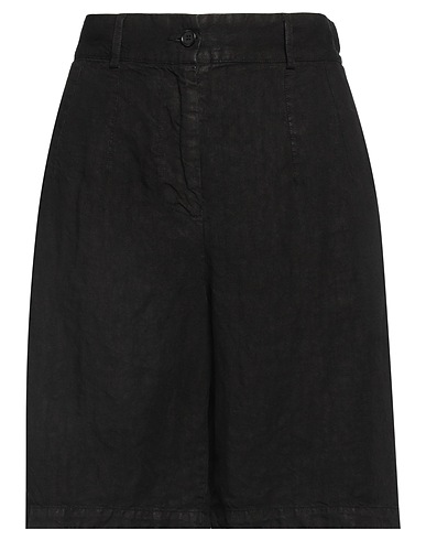 ASPESI Shorts & Bermuda Black 100% Linen