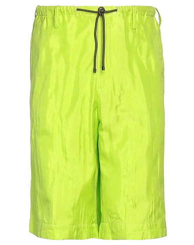 DRIES VAN NOTEN Shorts & Bermuda Lime green 54% Silk, 46% Cotton