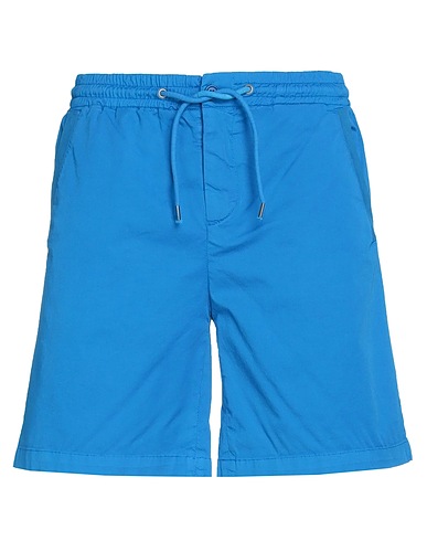 BIKKEMBERGS Shorts & Bermuda Azure 97% Cotton, 3% Elastane
