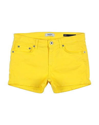 DONDUP Denim shorts Yellow 88% Cotton, 7% Elastomultiester, 5% Elastane