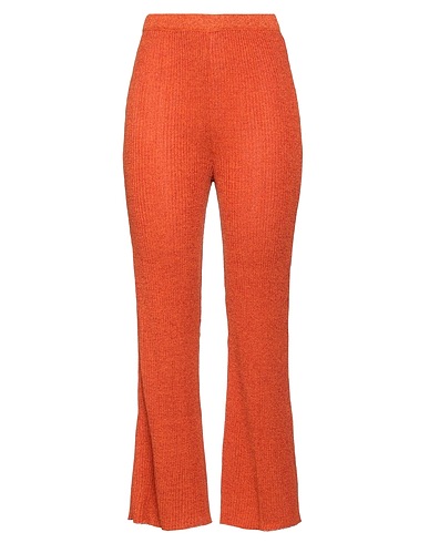 VIKI-AND Pantalon Orange 70% Viscose, 15% Polyester, 15% Polyester métallisé