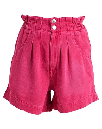 MARANT ÉTOILE Denim shorts Magenta 100% Lyocell