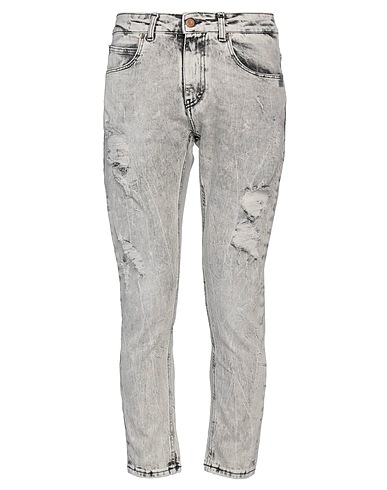 BERNA Denim trousers Grey 98% Cotton, 2% Elastane